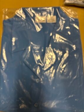 Liz Baker Blue Collared Blouse